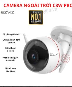 Camera Wifi cố định EZVIZ C3W color night pro 4MP là chiếc camera Wifi nâng cấp phiên bản màu ban đêm đến từ EZVIZ, được tích hợp thuật toán AI mang đến khả năng phát hiện con người và cảnh báo chính xác hơn ngay cả trong bóng tối. Bạn cũng có thể trò chuyện hai chiều với gia đình hoặc khách của mình ở bất kỳ đâu bằng Ứng dụng EZVIZ trên điện thoại di động của mình.