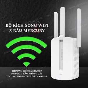 Bộ kích sóng wifi mecury 3 râu