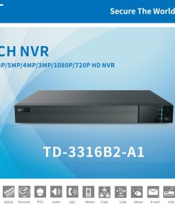 dau ghi 16 kenh thong minh TD-3316B2-A1 Thông tin sản phẩm Hỗ trợ 16 CH 8MP / 6MP / 5MP / 4MP / 3MP / 1080P / 1280 × 1024 / 960P / 720P / 960H / D1 / CIF đầu vào IP Chuẩn mã hóa H.265 và H.264 Giao diện người dùng đồ họa (GUI) trực quan và thân thiện với người dùng Ghi nhiều chế độ: thủ công / hẹn giờ / chuyển động / cảm biến Phát lại: phát lại đồng thời 16 CH Tìm kiếm: lát thời gian, thời gian, sự kiện, thẻ, tìm kiếm cơ sở dữ liệu thông minh và mục tiêu Hỗ trợ phát hiện và so sánh khuôn mặt Hỗ trợ các tính năng thông minh: Vẽ vùng báo trộm, nhận dạng khuôn mặt, đếm người, đếm phương tiện, phát hiện chuyển động, vẽ vạch cắt ngang,… Hỗ trợ nhiều sự kiện VCA (Phân tích nội dung video), chẳng hạn như đối tượng bị bỏ rơi / mất tích, xâm nhập vùng, dây ba chân, giả mạo video, v.v. Hỗ trợ lớp phủ thông tin POS khi xem trực tiếp và phát lại Sao lưu nhanh chóng và linh hoạt qua USB, mạng, v.v. Pentaplex: xem trước, ghi, phát lại, sao lưu và truy cập từ xa DHCP, DDNS, giao thức mạng PPPoE Điều khiển từ xa qua Web Client hoặc CMS: xem trước, phát lại, sao lưu, PTZ và cấu hình Công nghệ luồng kép để lưu trữ cục bộ với độ nét cao, lưu trữ 10000 ảnh khuôn mặt, truyền mạng từ xa và giám sát từ xa bằng thiết bị di động Nhiều người dùng trực tuyến đồng thời Quản lý ủy quyền, xem nhật ký và xem trạng thái thiết bị Đầu ra 4K HD, màn hình độ phân giải cao thực sự Hỗ trợ cài đặt trước PTZ và hành trình tự động, lên đến 255 cài đặt trước và 8 hành trình Hỗ trợ chức năng NAT và quét QRCode bằng điện thoại di động Giám sát di động mạnh mẽ bằng điện thoại thông minh với iOS và Androi OS