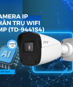 CAMERA IP THÂN TRỤ WIFI 4MP (TD-9441S4) – Độ phân giải: 4MP (2560 × 1440), Cảm biến: 1/2.7″CMOS – Chuẩn nén hình ảnh: H.265 triple streams – Ống kính cố định: 3.6mm, IR: 30m – Hỗ trợ tích hợp khe cắm thẻ micro SD lên đến 256GB – Tính năng thông minh vẽ vùng kín và kẻ vạch hàng rào ảo báo động – Tích hợp wifi giúp kết nối không dây dễ dàng, khoảng cách kết nối lên đến 80m – Độ nhạy sáng: 0,005 lux – Chống ngược sáng: 120dB – Công nghệ vỏ bảo vệ: IP 67, Chất liệu kim loại – Nguồn:12V/POE – Kích thước:167.6 × 74.7 × 148.2, Trọng lượng: 0,465kg