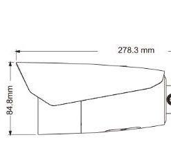 kích thước của camera TD-9483S3B Camera mạng Bullet HD 8MP