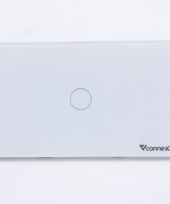 Công Tắc thông minh Vconnex là mẫu công tắc cảm ứng âm tường kết nối wifi có từ 1-4 nút điều khiển, vỏ bằng nhựa chống cháy, mặt kính cường lực viền nhôm. Sản phẩm có thể điều khiển bật tắt bằng cảm ứng điện dung 1 chạm, phần mềm Vhomenex trên điện thoại hoặc giọng nói qua trợ lý ảo Google Assistant, Amazon Alexa, loa Maika thuần Việt.